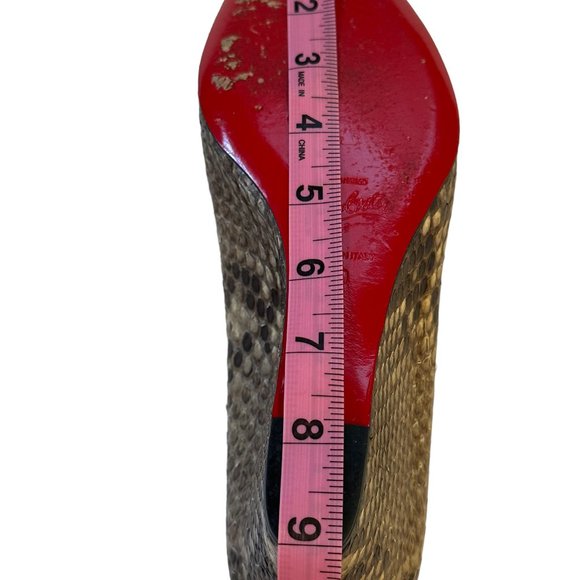 Christian Louboutin Authentic Python Wedge Heel, Size 40 EU - Picture 11 of 11